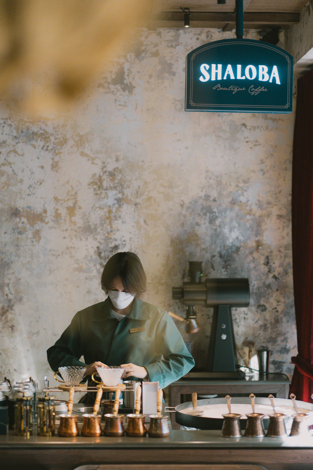 Turkish-style coffee brewing